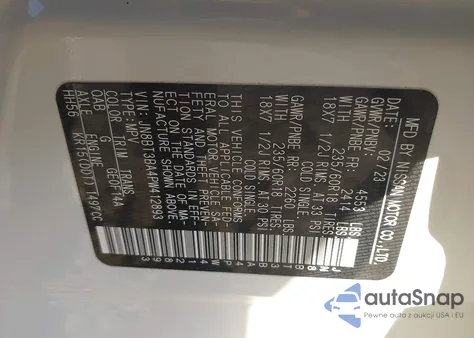 2023 Nissan Rogue Sv Fwd из США, поврежденный, VIN JN8BT3BA4PW412893